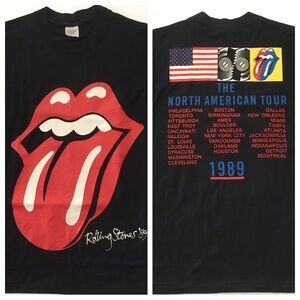 NEW! 1989 Rolling Stones The North American Tour Concert T-Shirt LARGE Vintage